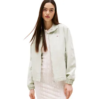 Tommy Jeans Damen Übergangsjacke Zip Cotton mit Reißverschluss, Grün (Misty Sage), XL