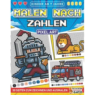 Malen nach Zahlen ab 7 jahre: Malen nach Zahlen ab 7 jahre mädchen jungen | Malen nach Zahlen Kinder Auto Fahrzeuge tiger löwe Tier Dinosaurier wald ... Zahlen Querformat Farben junior jungs malbuch