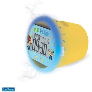Lexibook® Spieluhr Kinder Nachtlicht Minions Licht Leuchte Lern UHR Nacht Licht Wecker gelb