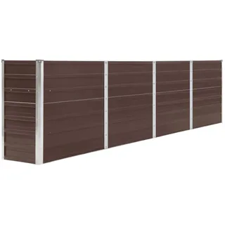 vidaXL Hochbeet 320 x 40 x 77 cm Stahl Braun