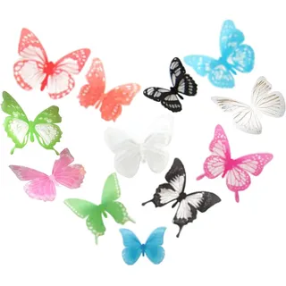 JJ Store 12 PCS 3D Schmetterlinge Wandsticker Wandaufkleber Wandtattoo Kinderzimmer
