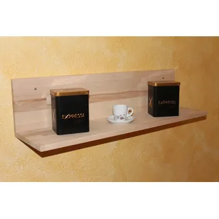 Schwarzwald-Holzstube Wandboard Wandregal Buche massiv 80x22x20cm