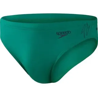 SPEEDO Badehose HYPERBOOM SPL 7CM BRF AM GREEN/NAVY, Größe 6 in Grün Jungle Green/True Navy