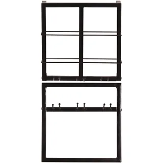 SIT Möbel Wandregal-Set 2-teilig 35 x 15 x 75 cm Antikschwarz