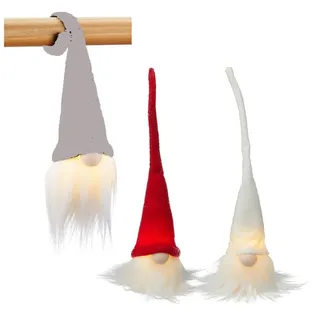 3er Set LED Wichtel bunt H:26 cm - Wichtelgeschenk, Adventsdeko, Weihnachtsdeko