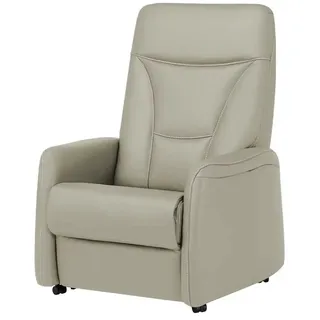Hukla Fernsehsessel Manuel XL Leder 84 x 108 x 90 cm Grau elektrisch