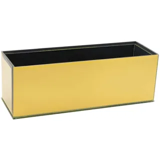 Royal Imports Blumenvase, Glasvase, dekorativer Tafelaufsatz für Zuhause oder Hochzeit, längliche, rechteckige Form, 30,5 x 10,2 x 10,2 cm, Spiegelgold
