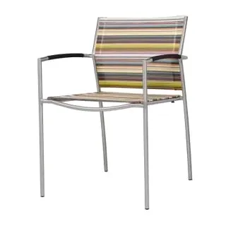 Zebra Rovex Stapelsessel green stripe Edelstahl
