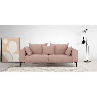 Guido Maria Kretschmer Home&Living 2,5-Sitzer BENTE, mit schwarzen Metallfüßen rosa