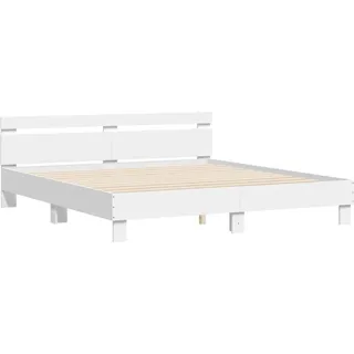 vidaXL Bettgestell 160 x 200 cm Weiß