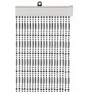 Wicotex Perlenvorhang GRAU (100x240cm) Insektenschutz Perlen - Fliegenvorhang - Balkontür Fliegengitter - Terrassentür