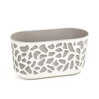 Ovale Vase DUET Elfenbein Taupe 40 x 19,5 x 20,5 cm Lamela LA77038
