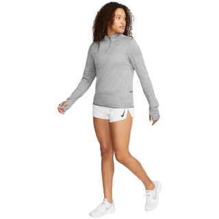Nike FB4316-084 W NK Swift ELMNT DF UV HZ TOP Sweatshirt Damen Smoke Grey/LT Smoke Grey/Reflective Größe S