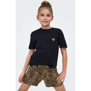 KIDS ONLY KOGRILA Nachtwäsche AOP Top/Shorts Set JRS Schwarz 122/128