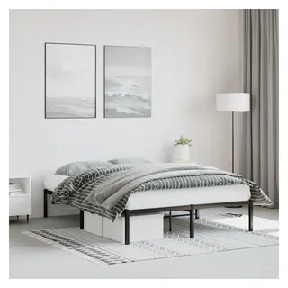 vidaXL Bettgestell 140 x 200 cm Schwarz