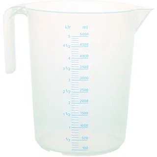 Messbecher Literbecher Maßbecher Messkanne stapelbar 5 Liter offener Griff