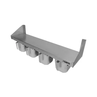 Saro Gewürzregal CAMILLE aus Edelstahl 4 x 1/6 GN 800x210x160mm