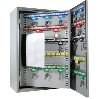 HMF 135300-07 Schlüsselschrank 300 Haken, 55 x 38 x 20,5 cm, Lichtgrau