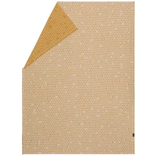 David Fussenegger Leinendecke Lino 'Kreuze' 135 x 200 cm Gold - Gelb
