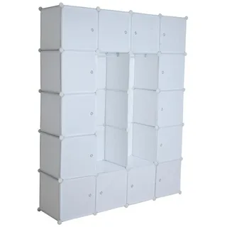 Estexo Regalsystem 40 x 40 x 180 cm Weiß