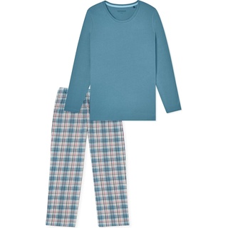 Schiesser, Damen, Pyjama, Comfort Essentials Schlafanzug, Blau, (4XL)