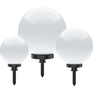Selltec Kugelleuchte Kunststoff Ø 30, 40, 50 cm 3er Set weiß