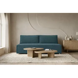 kaiser möbel Sofa mit schlaffunktion und bettkasten Duo, stoff Poso, Azurblau - Blau