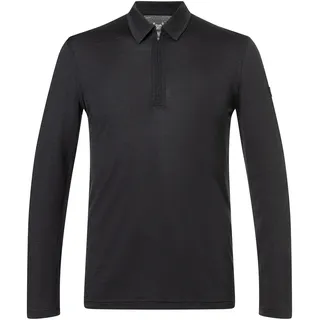 super.natural Zip Polo LS schwarz XL