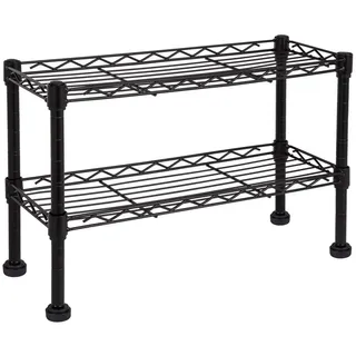 Onvaya ONVAYA® Küchenregal stehend aus Metall | Silber | Schwarz | Küchen-Organizer Regal | Küchenregal für Arbeitsplatte (Schwarz Gewürzregal)