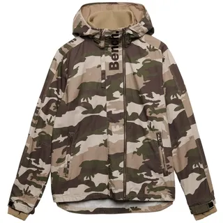 BENCH Jacke Bench X Superdry&Co beige / ecru / dunkelbraun / oliv M