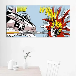 HLSHOE Roy Lichtenstein Abstract Poster Pop Art Canvas Malerei Wandkunst Bilder for Wohnzimmer Große Größe Kein Rahmen (Color : Roy Lichtenstein 35, Size : 70x140cm)
