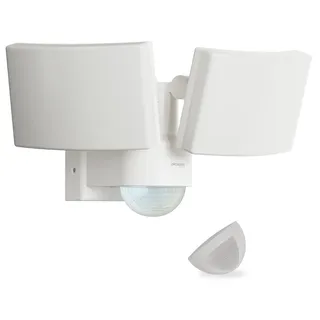 Oktaplex lighting Außenleuchte LED 40 W IP65 mit Bewegungsmelder 3000K Warmweiß weiß