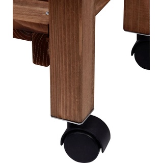 Dobar Rollbares Hochbeet mit Rankgitter braun 79 x 28,5 x 130 cm