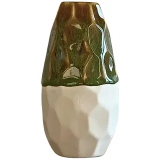 Layba Tischvase Layba Keramikvase Zweifarbig Handgefertigte Ideal für Blumen Deko grün