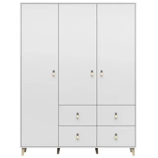 moeblo Drehtürenschrank FAGO 150 x 201,5 x 55 cm Weiß