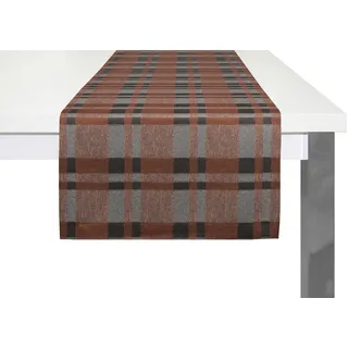 Tischläufer WIRTH "LAUFENBERG" Gr. 1, orange (terrakotta), B:40cm L:150cm, Baumwolle, Polyester, Tischdecken