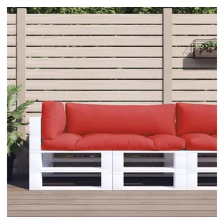 vidaXL Palettenkissen 3-tlg. 120 x 80 x 10 cm rot