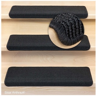 Stufenmatte Stufenmatten Sisal Rechteckig Einzeln und SparSet's, Metzker®, rechteckig, Höhe: 6 mm schwarz