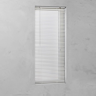 Alu Jalousie Weiss - Breite 40 bis 220 cm - Höhe 130/175 / 250 cm - Tür Fenster Rollo Jalousette Aluminium Fensterjalousie Lamellen Metall (50 x 250 cm)