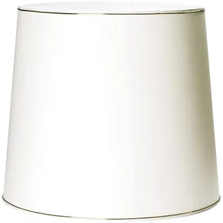 Großer Ersatz Lampenschirm 50cm Stoffschirm mit Aufnahme oben 12mm Goldkante Goldring