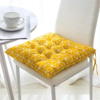 4er-Set Sitzkissen Kissen Stuhlkissen Auflage Sitzauflage 40x40 cm, Gartenstuhlkissen, Sitzauflage Garten, Balkon Terrasse (Platz,A)