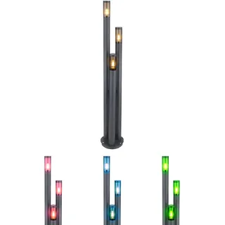 GLOBO Wegeleuchte Edelstahl 28x170 cm inkl. 3x RGB LED 8,5W dimmbar anthrazit