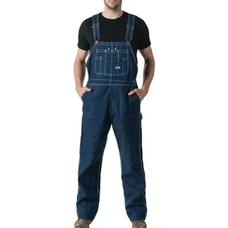 Walls, Herren Latzhose aus Stonewashed Denim, Starrer Denim, 32W / 32L