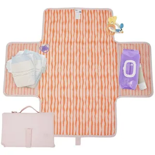 Hylat Baby Wickelauflage Faltbare Wickelunterlage für Unterwegs - Reise-Wickelmatte – Rosa (1-tlg), Faltbare Wickelunterlage für Unterwegs - Rosa
