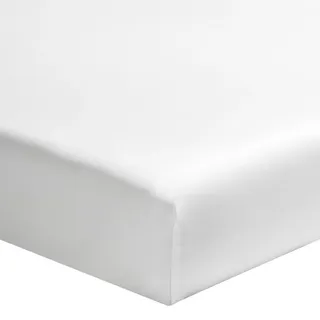 Essix - Spannbettlaken, Royal Line, Baumwoll-Perkal, Weiß, 120 x 200 cm