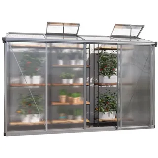 Gfp Adena 294 x 77 cm Anlehngewächshaus Aluminium Natur - (GFPV00283)