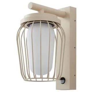 LUCANDE Außenwandleuchte Aluminium 30,1 cm mit Bewegungsmelder creme