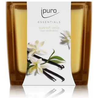 IPURO Duftkerze Essentials by Ipuro Duftkerze soft vanilla 125g - Raumduft (1er Pack)