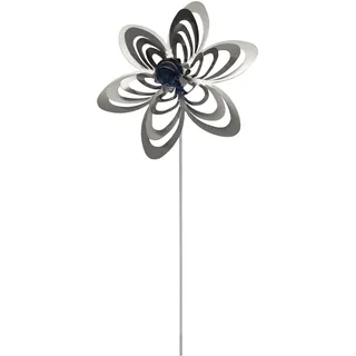 Skarat A3011 Gartenstecker Blume aus Edelstahl Dekoration rostfrei (Farbe Perle: dunkelblau) - Made in Germany