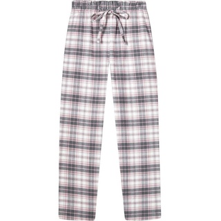 KIKI 7/8-Hose Damen Schlafanzughose Lang Baumwolle Freizeithose Karierte Pyjamahose XL